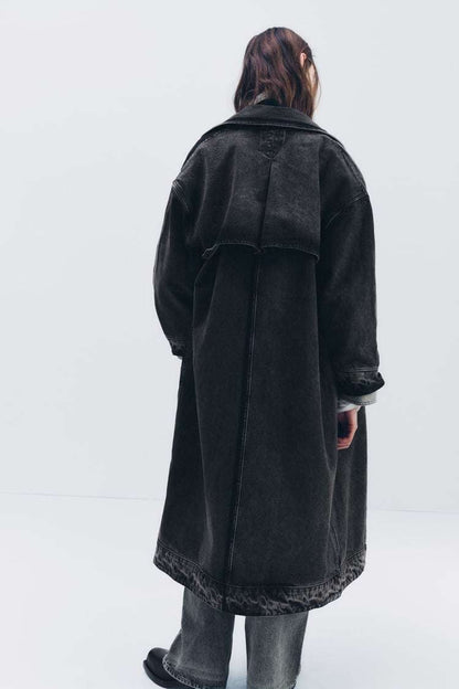 Dark Relaxed Denim Overcoat