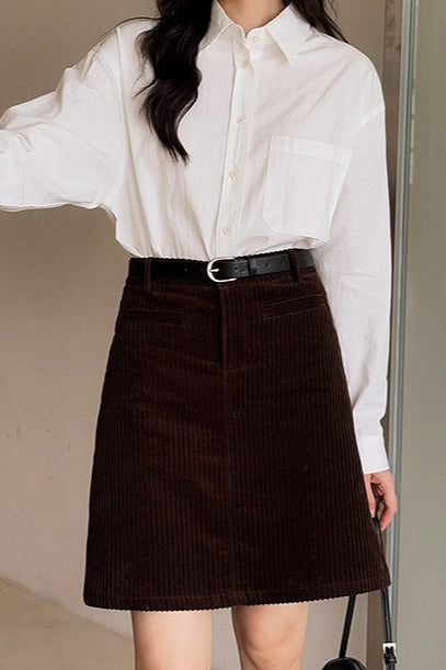 Cord Mini Skirt
