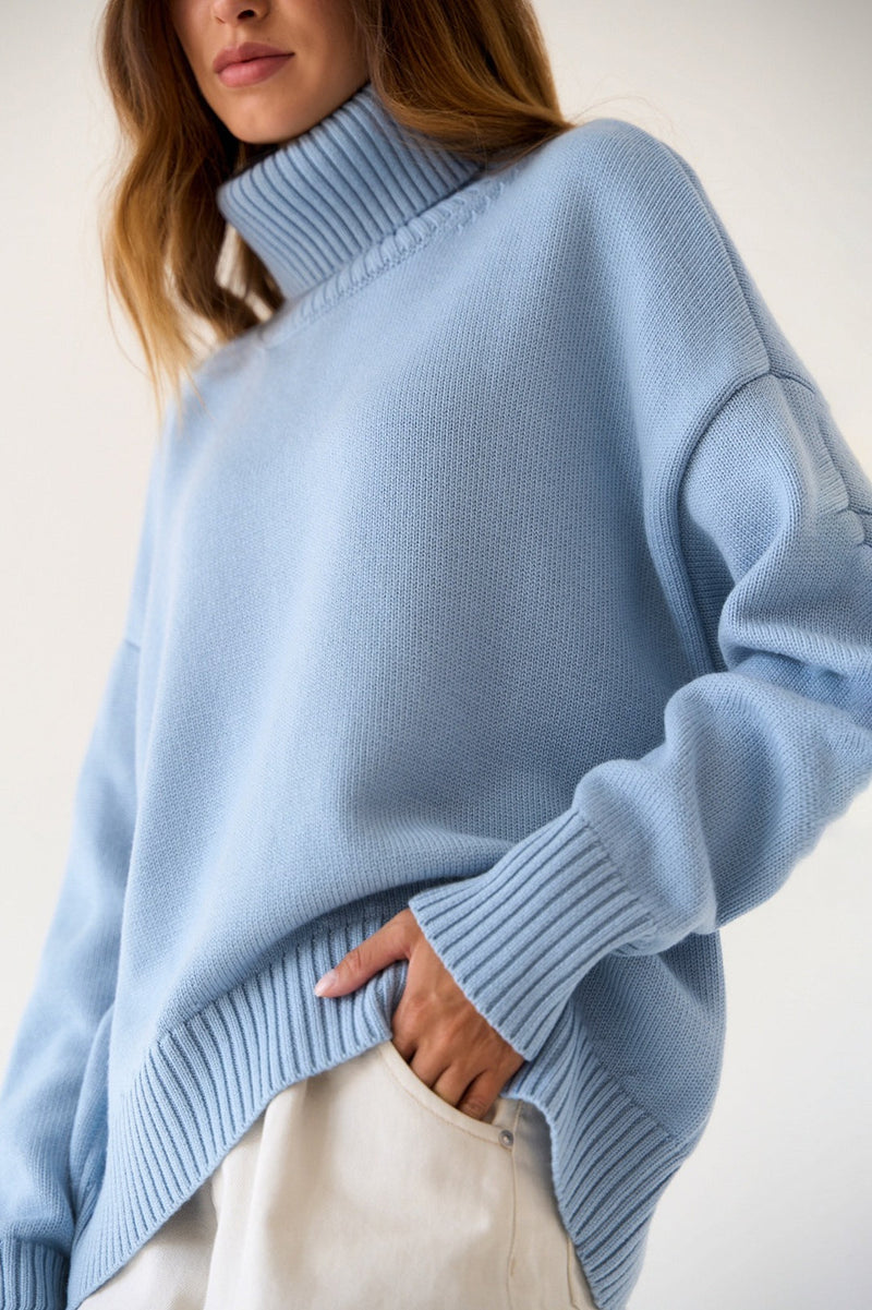 Basic Knit Turtleneck Sweater