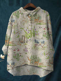 Colorful Meticulous Deer Print Shirt
