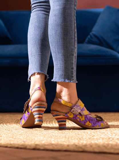 Soffia | Midnight Sol Leather Slingback Sandal