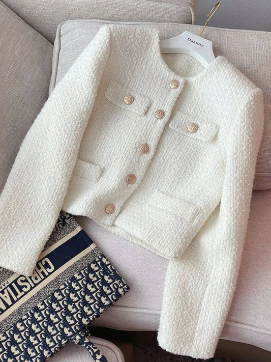 Classic Style Tweed Cardigan
