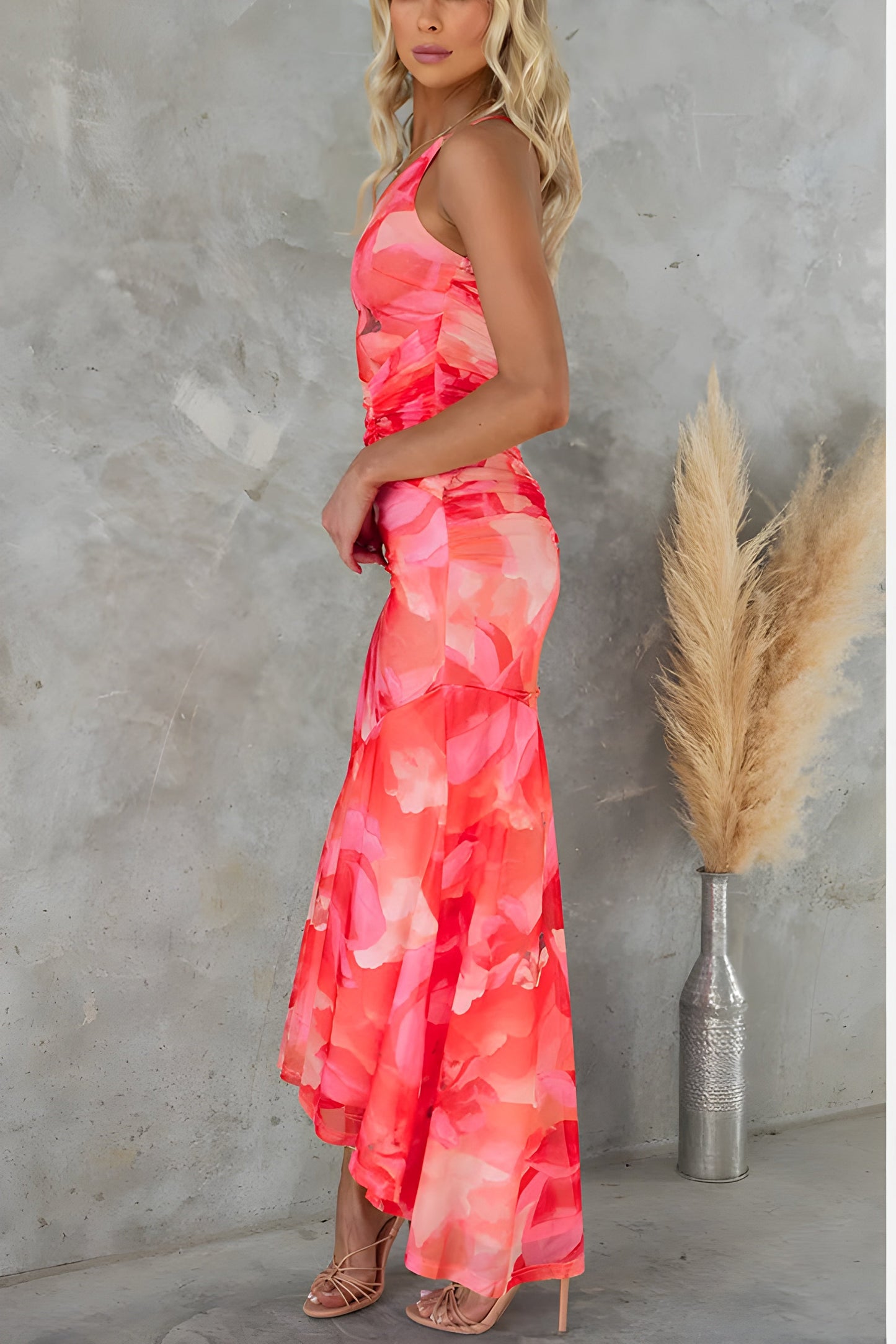 One Shoulder Maxi Dress