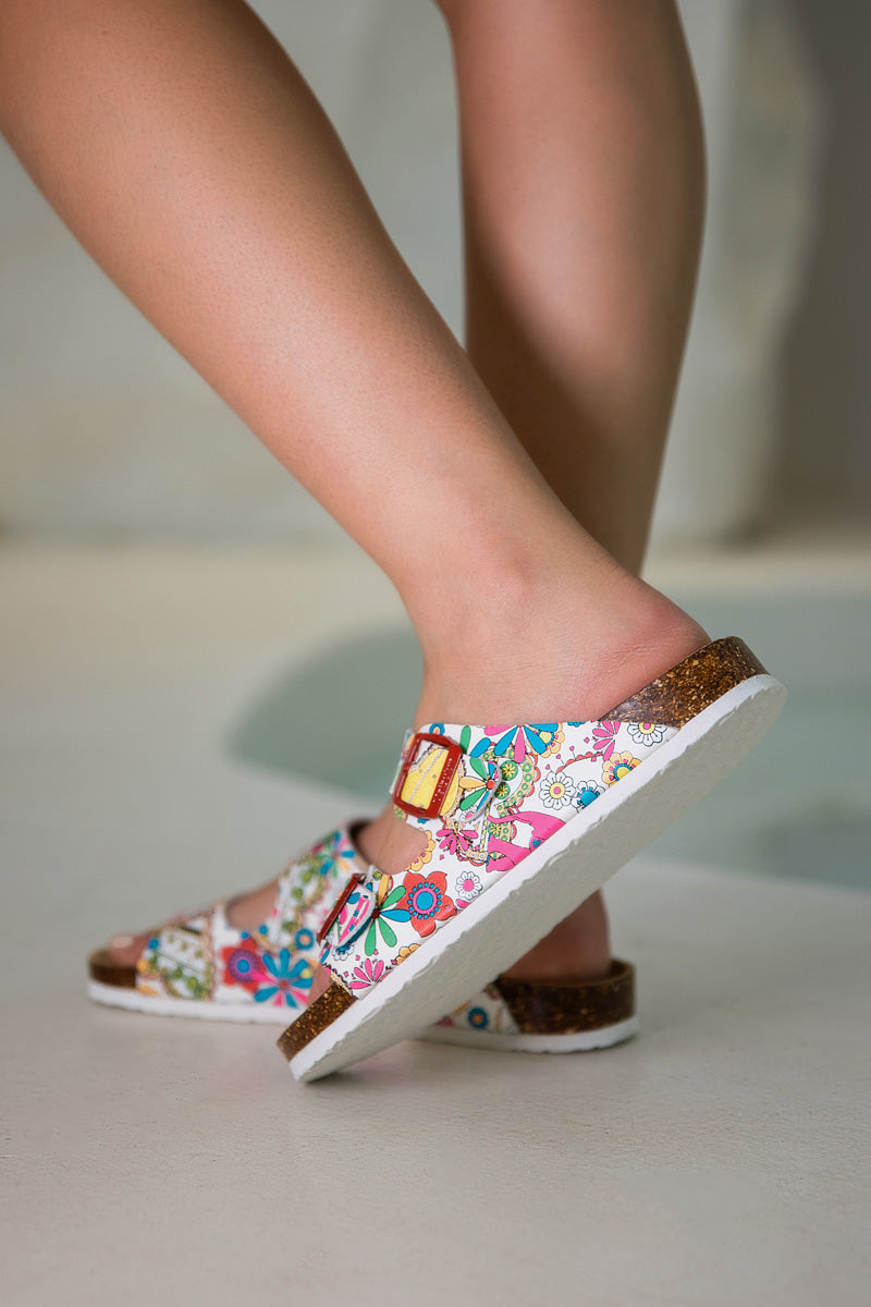 Maibulun | Lovey Dovey Printed Double Strap Sandal