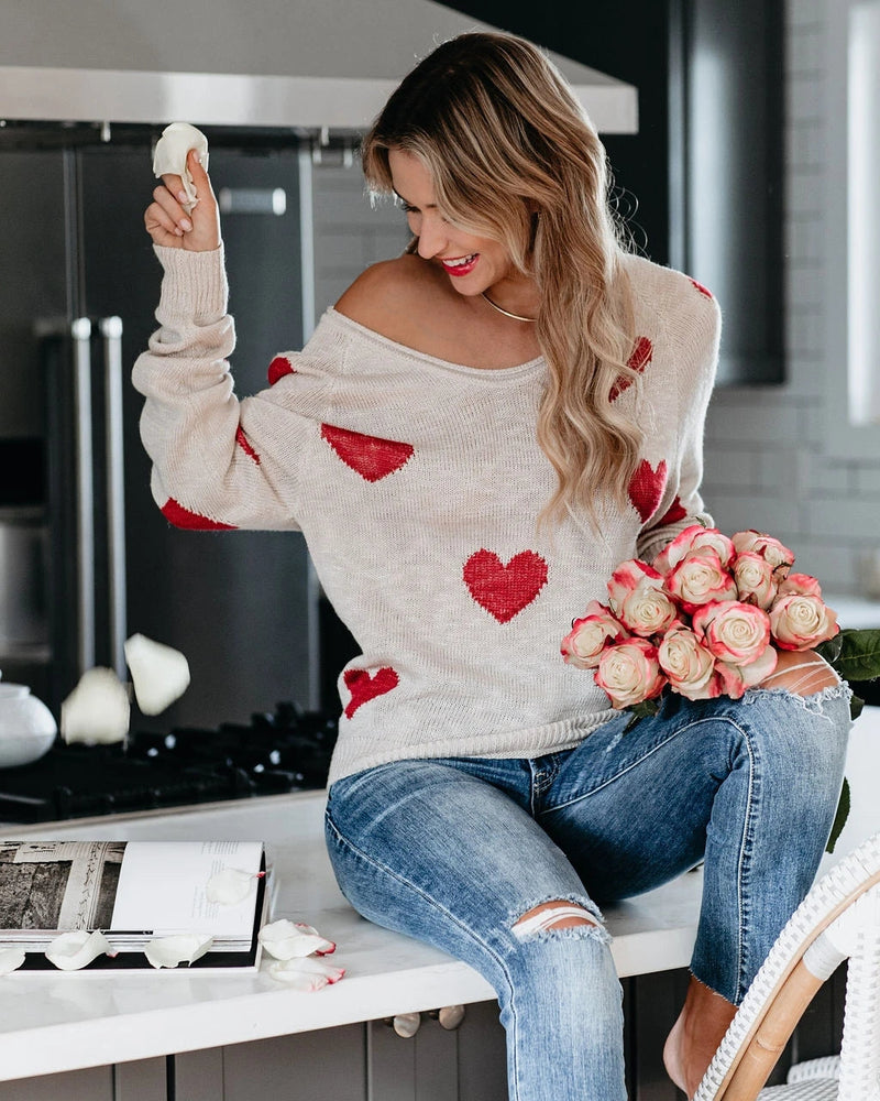 My Heart Oversized Knit Sweater