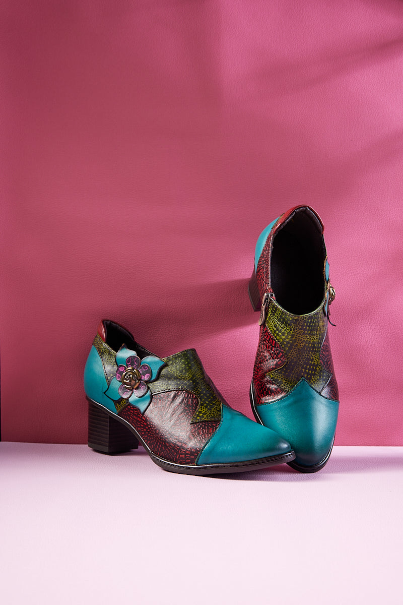 Soffia | Dixon Daisy Applique Leather Pump