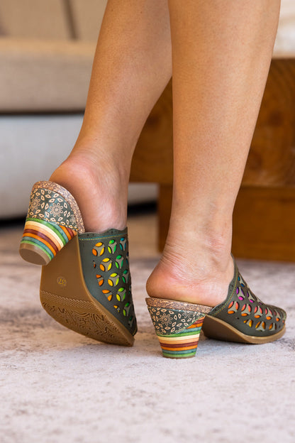 Soffia | Tracee Rainbow Open-toe Leather Sandal