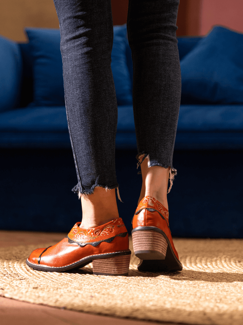 Soffia | Lumi Ankle Washed Leather Pump