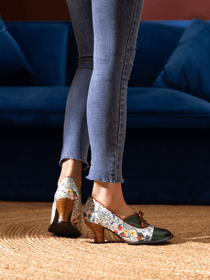 Soffia | Lily Kitten Heel Leather Pump