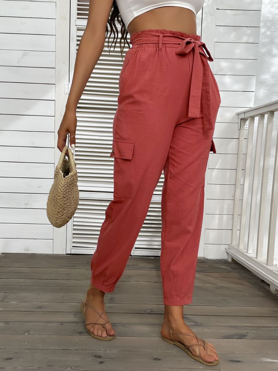 Garnett Linen Pants - Annatto