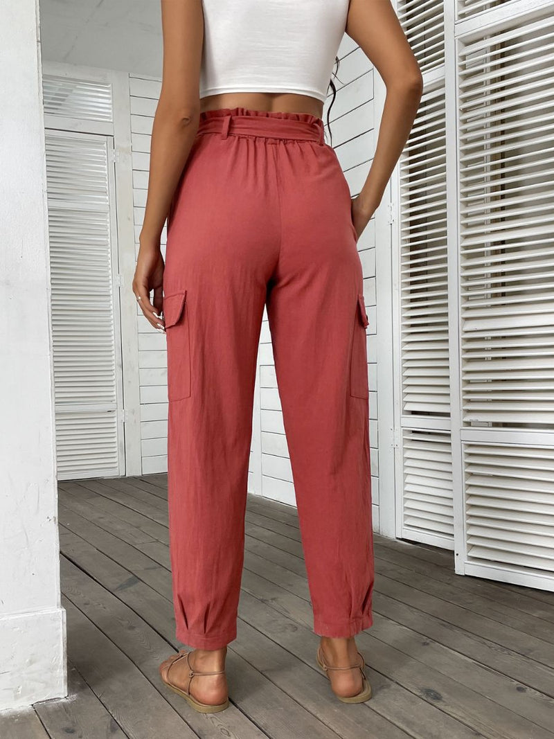 Garnett Linen Pants - Annatto