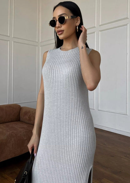Sleeveless Ribbed Maxi Dress