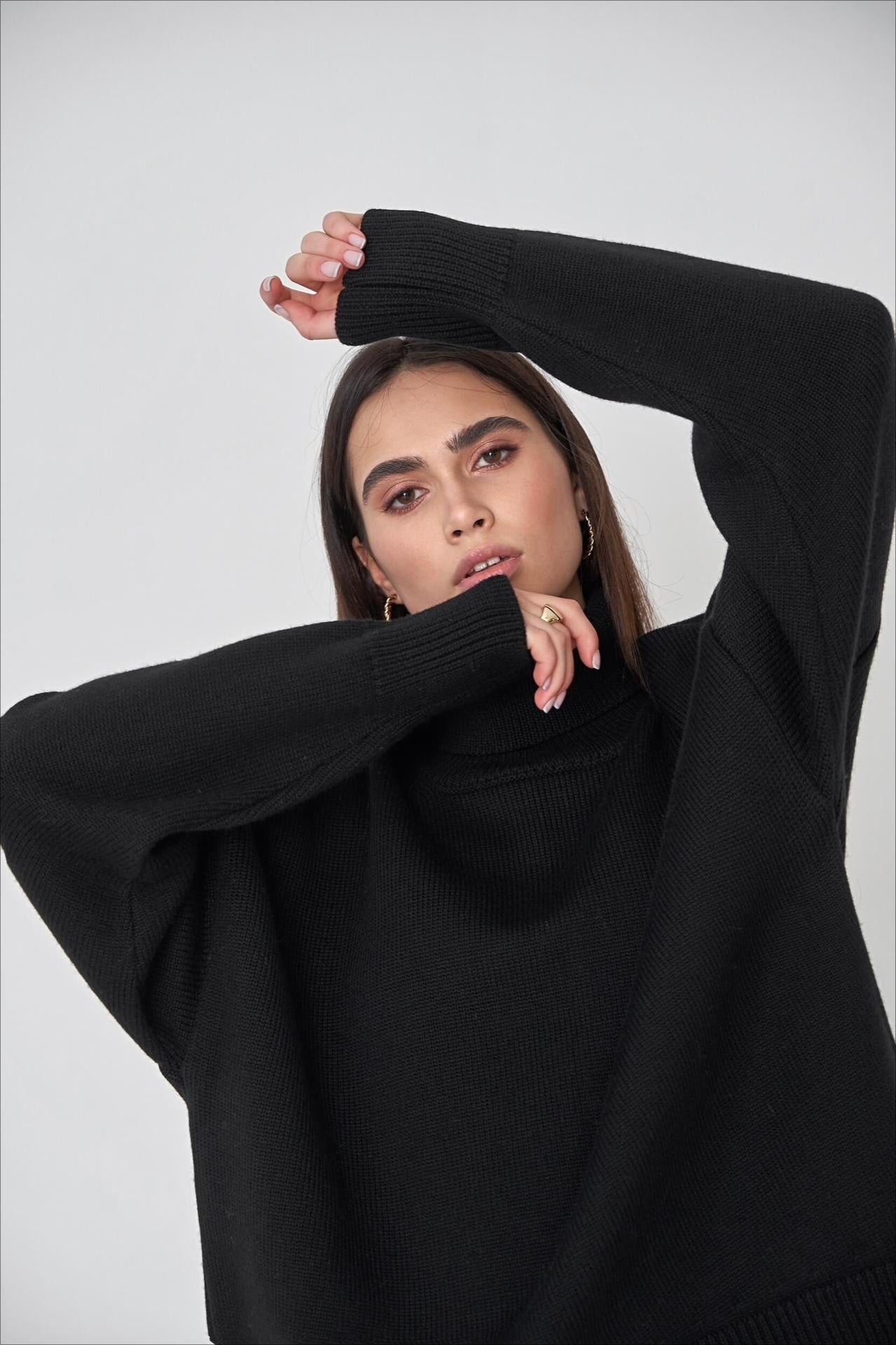 Basic Knit Turtleneck Sweater