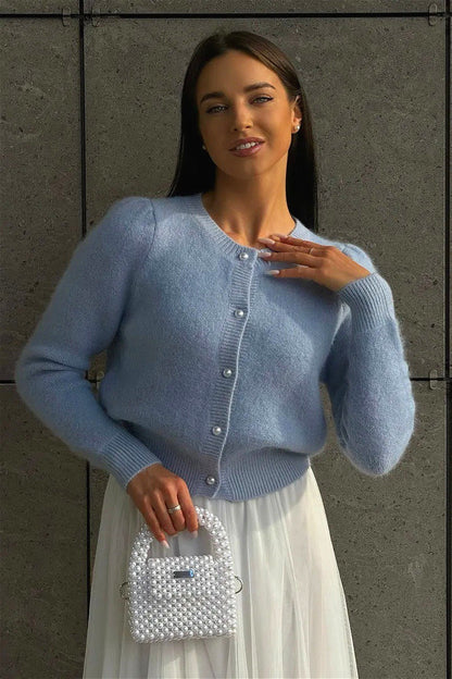 Minimalist Relaxed Long Sleeve Knit Cardigan