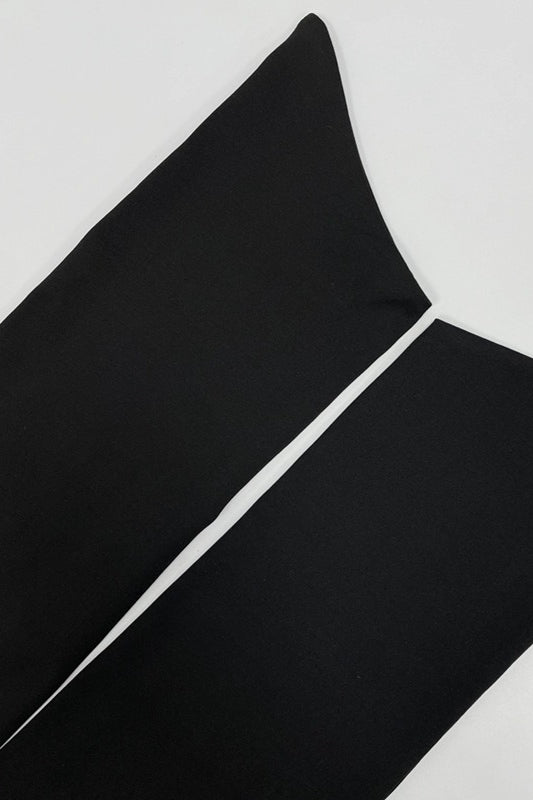 Asymmetrical Neck Cutout Tie Fitted Bodycon Mini Dress