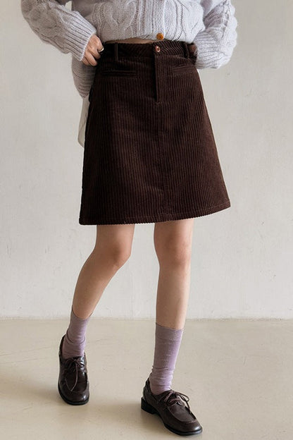 Cord Mini Skirt