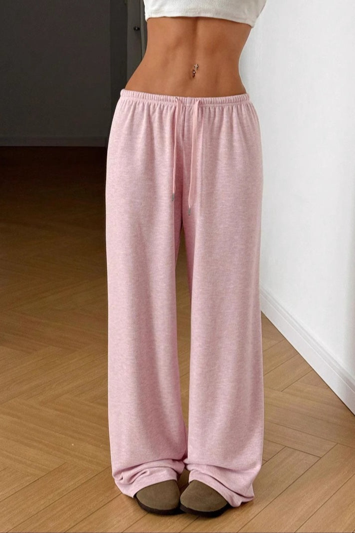 Drawstring Waist Knit Pants