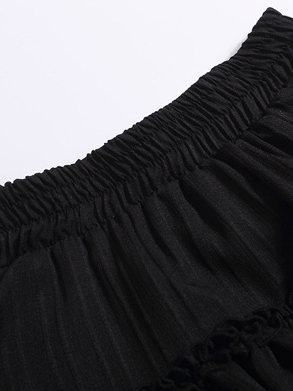 Color Y2k French Ballet Style Puff Cake Mini Skirts