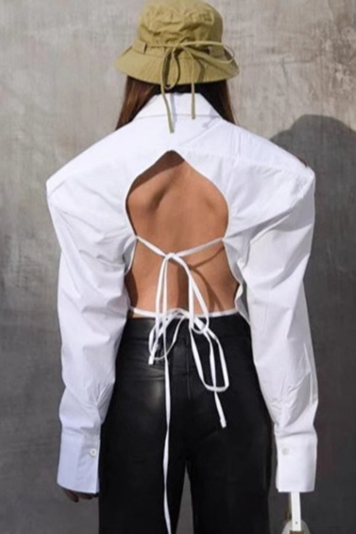 Cutout Back Blouse