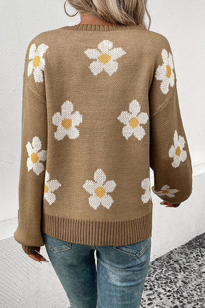 New Autumn and Winter Fashionable Long-sleeved Jacquard Sweater