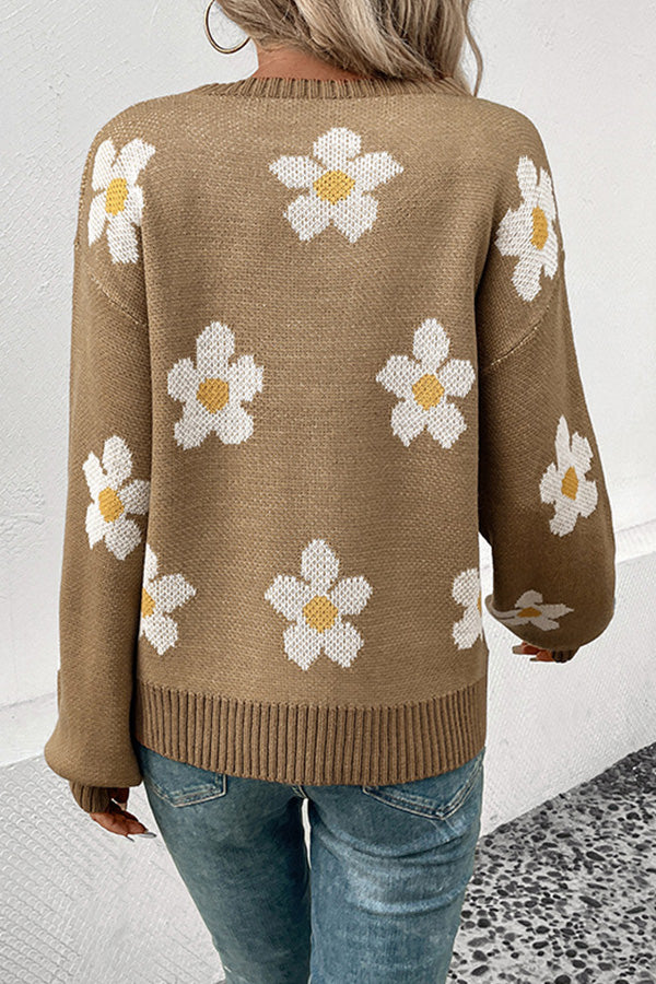 New Autumn and Winter Fashionable Long-sleeved Jacquard Sweater