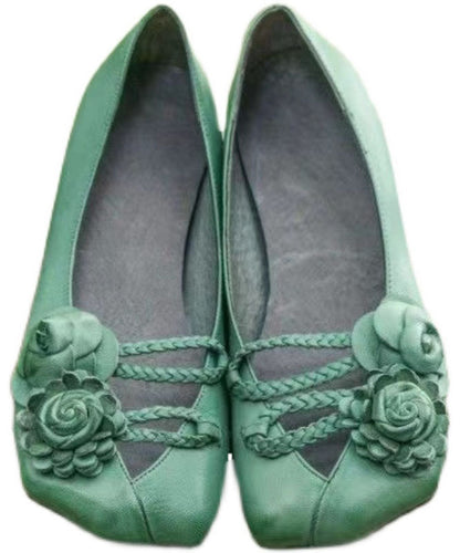 Khaki Flat Shoes for Splicing Flat Feet Shoes