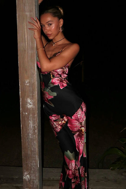 V-neck Cami Bodycon Maxi Dress