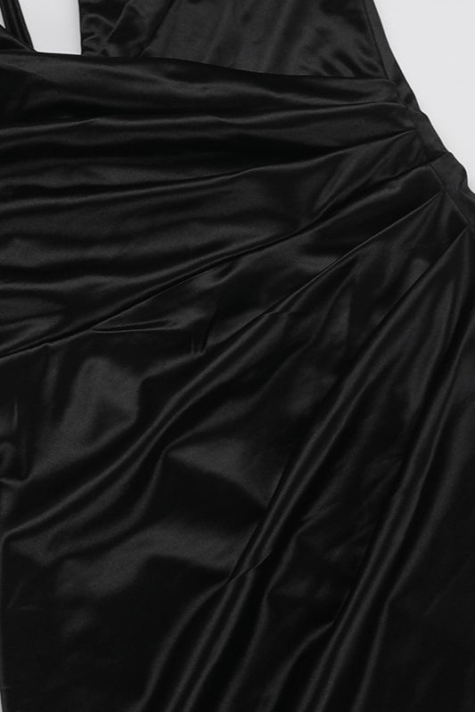Halter Neck Crisscross Split Maxi Dress Party Dress
