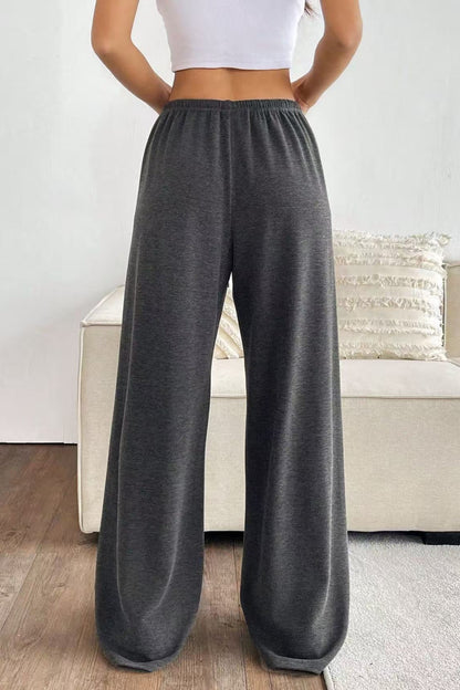 Drawstring Waist Knit Pants