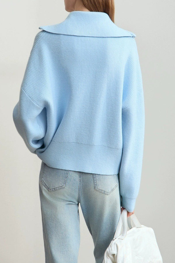 Slouchy High Neck Loose Sweater