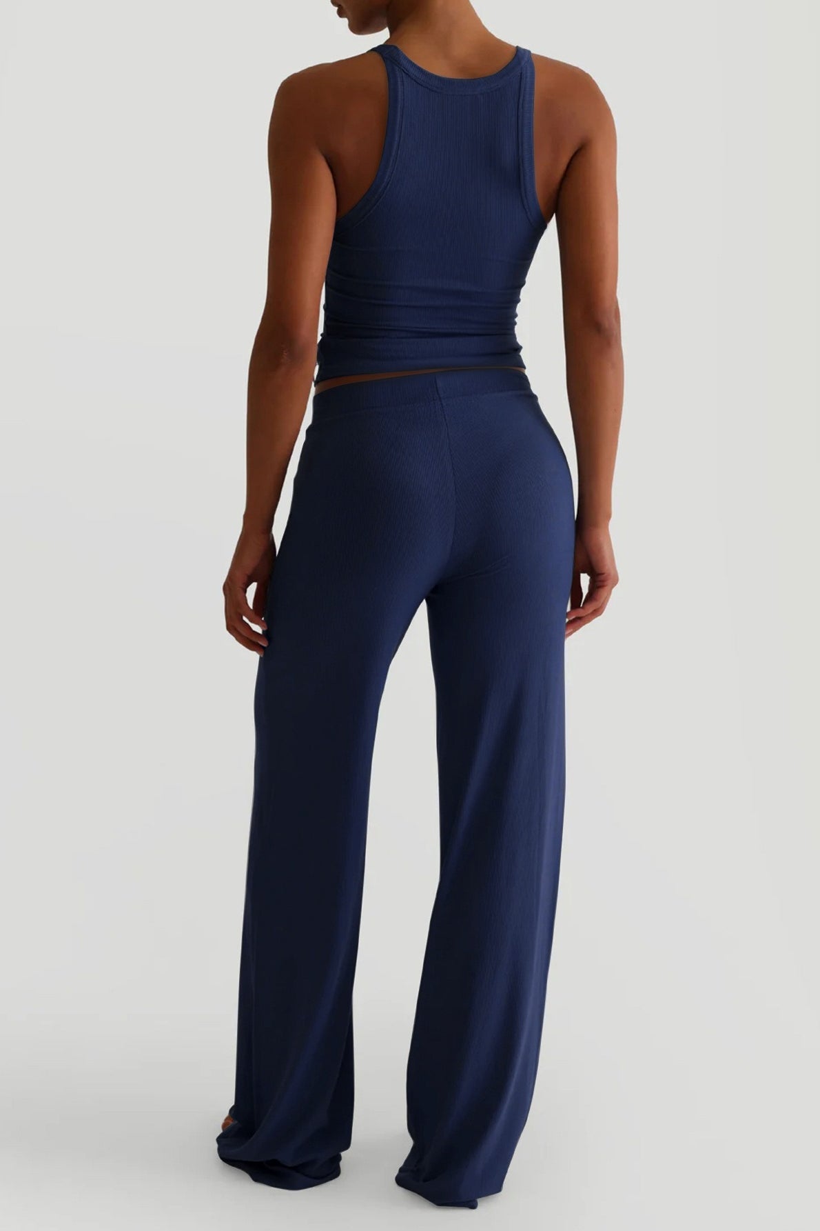 Sporty Tank Top Palazzo Pants Set