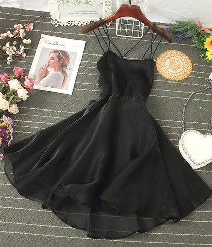 Tulle Backless Short Dress Mini Dress P343