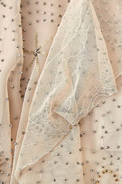 Embellished Sheer Maxi Dress