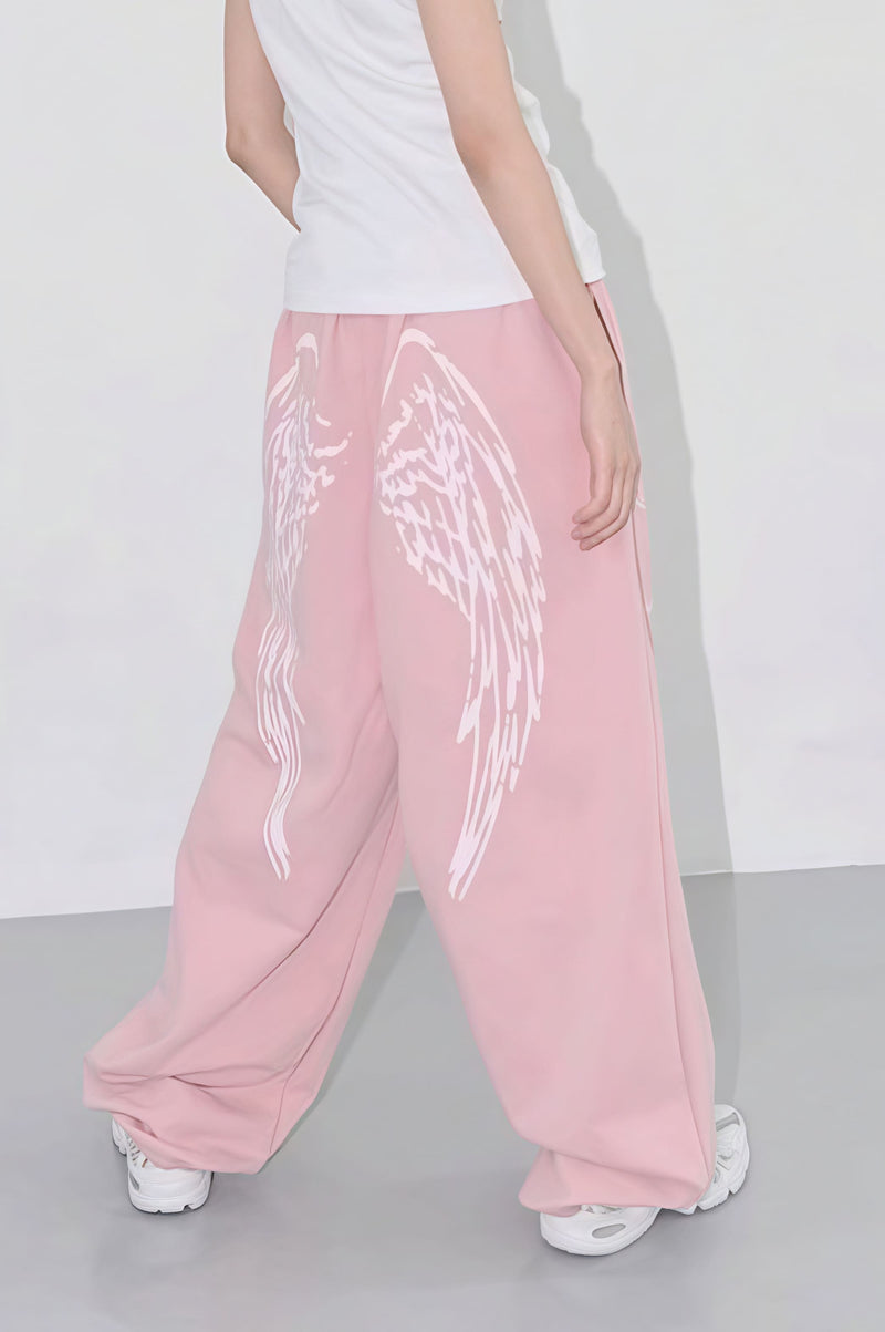 Hip Hop Graphic Baggy Straight Pants
