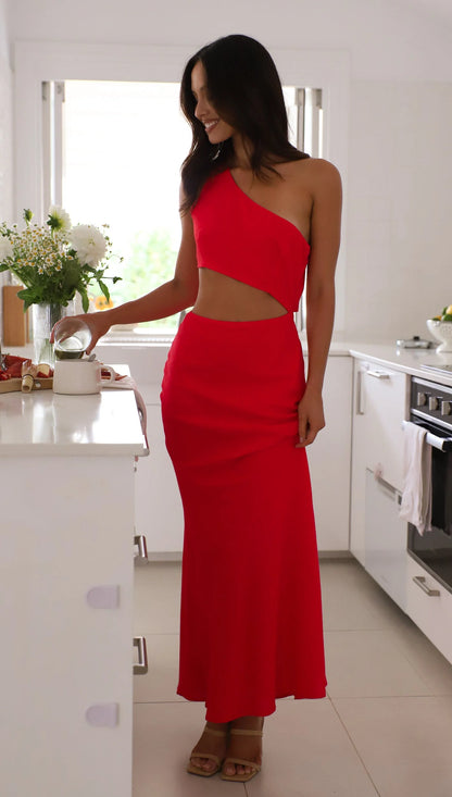 Sophia Maxi Dress (red)