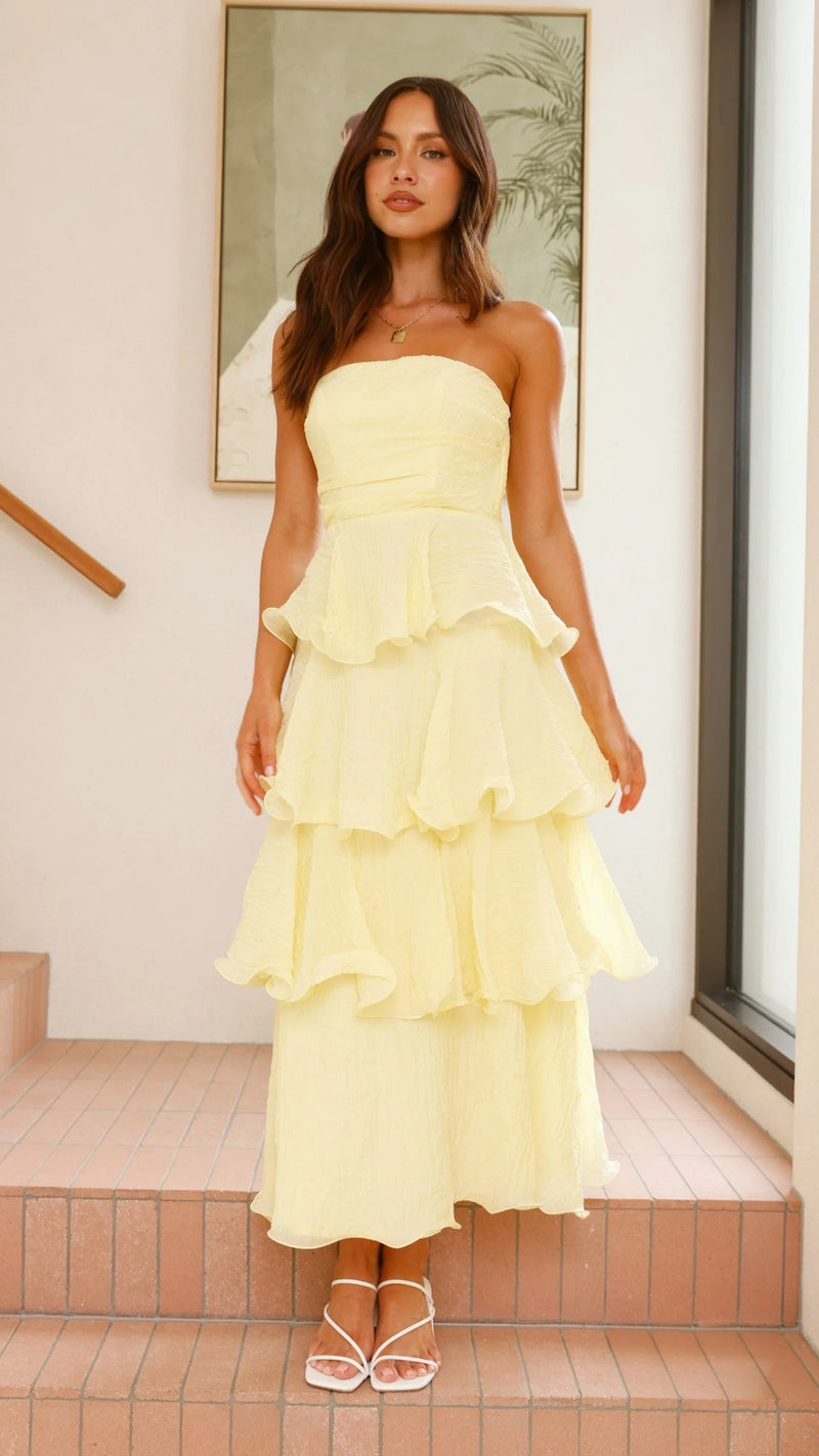 Claire | Off-the-shoulder Tiered Maxi Dress
