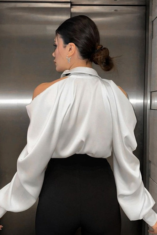 Professional Collared Long Sleeve Blouse