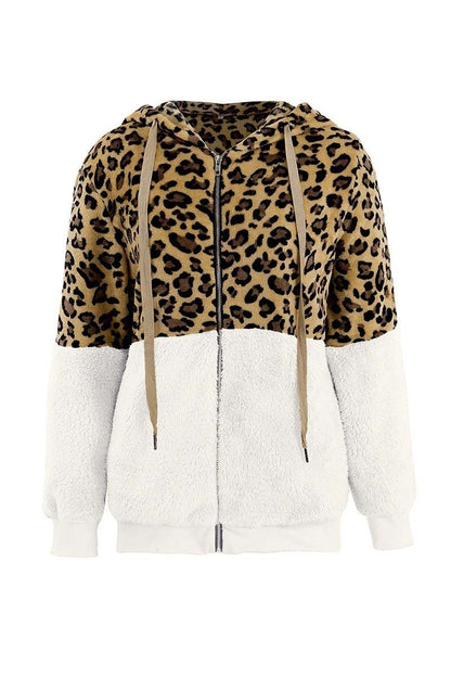 Leopard Stitching Coat(3 Colors)