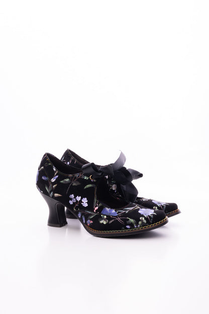 Soffia | Fiorella Plum Bossom Pattern Leather Pump
