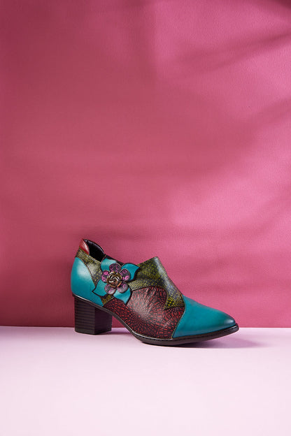 Soffia | Dixon Daisy Applique Leather Pump
