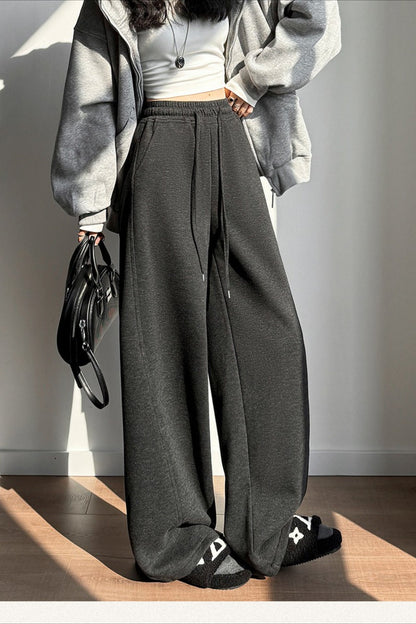 Plush Wool Curved Knit Pants
