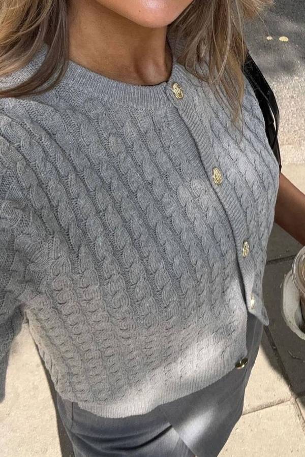 Color Short Knit Sweater