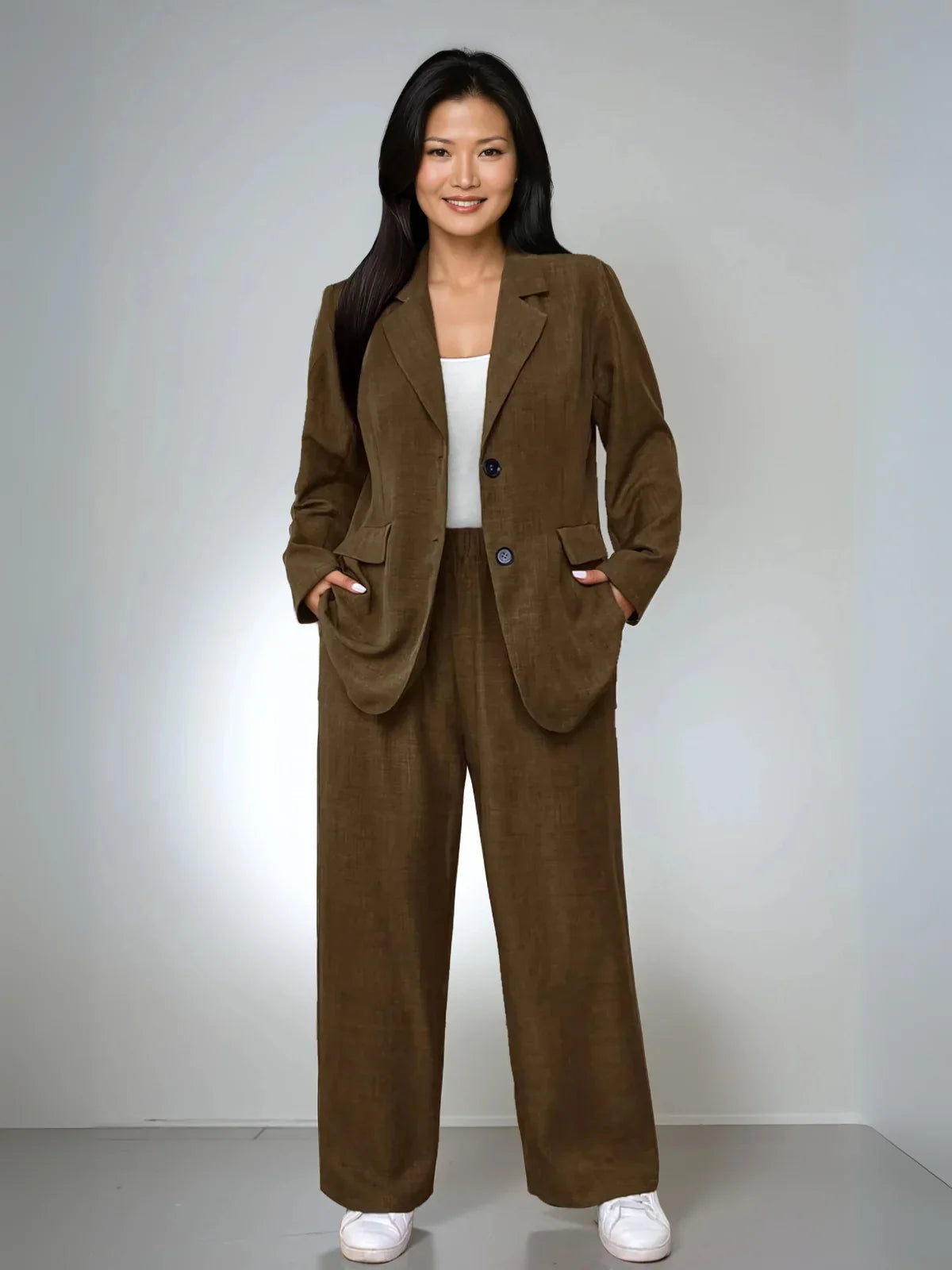 Lapel Suit Jacket and Pants