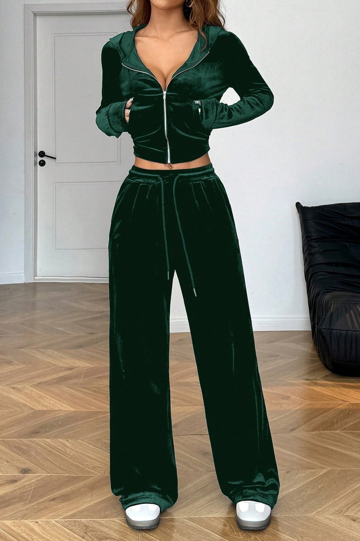 Relaxed Crystal Crop Two Piece Set