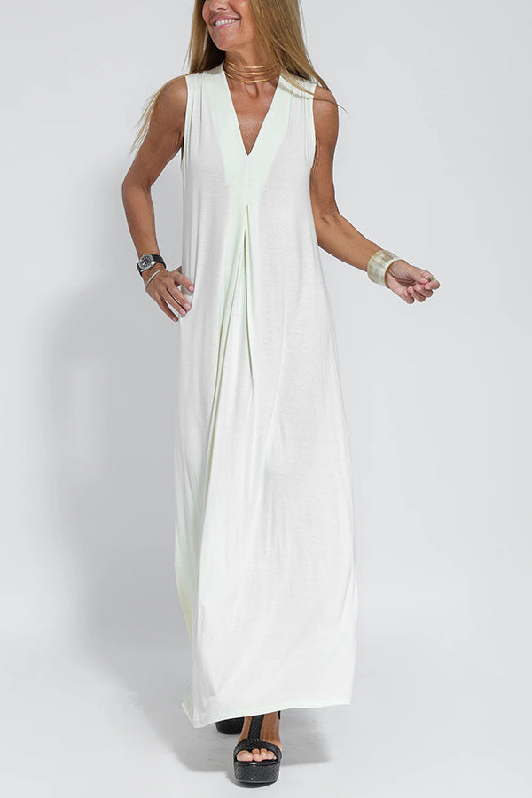 Is Eternal Knit Color Sleeveless Slit Maxi Dress