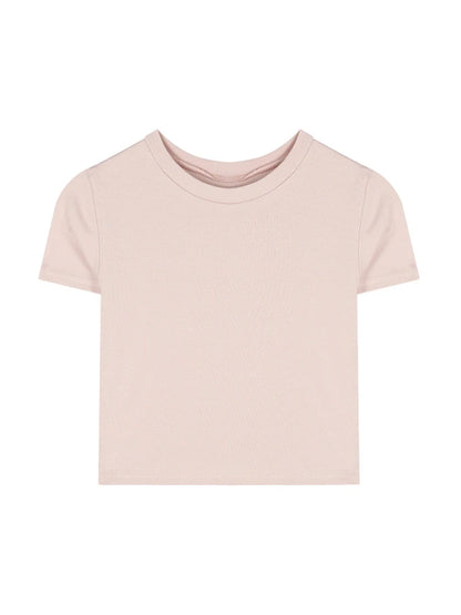 T-shirt Summer Skinny Tee Shirt Femme Short Sleeve Korean Kpop Slim O-neck Tshirt Woman Clothes Top