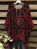 Women's Vintage Floral Print Top