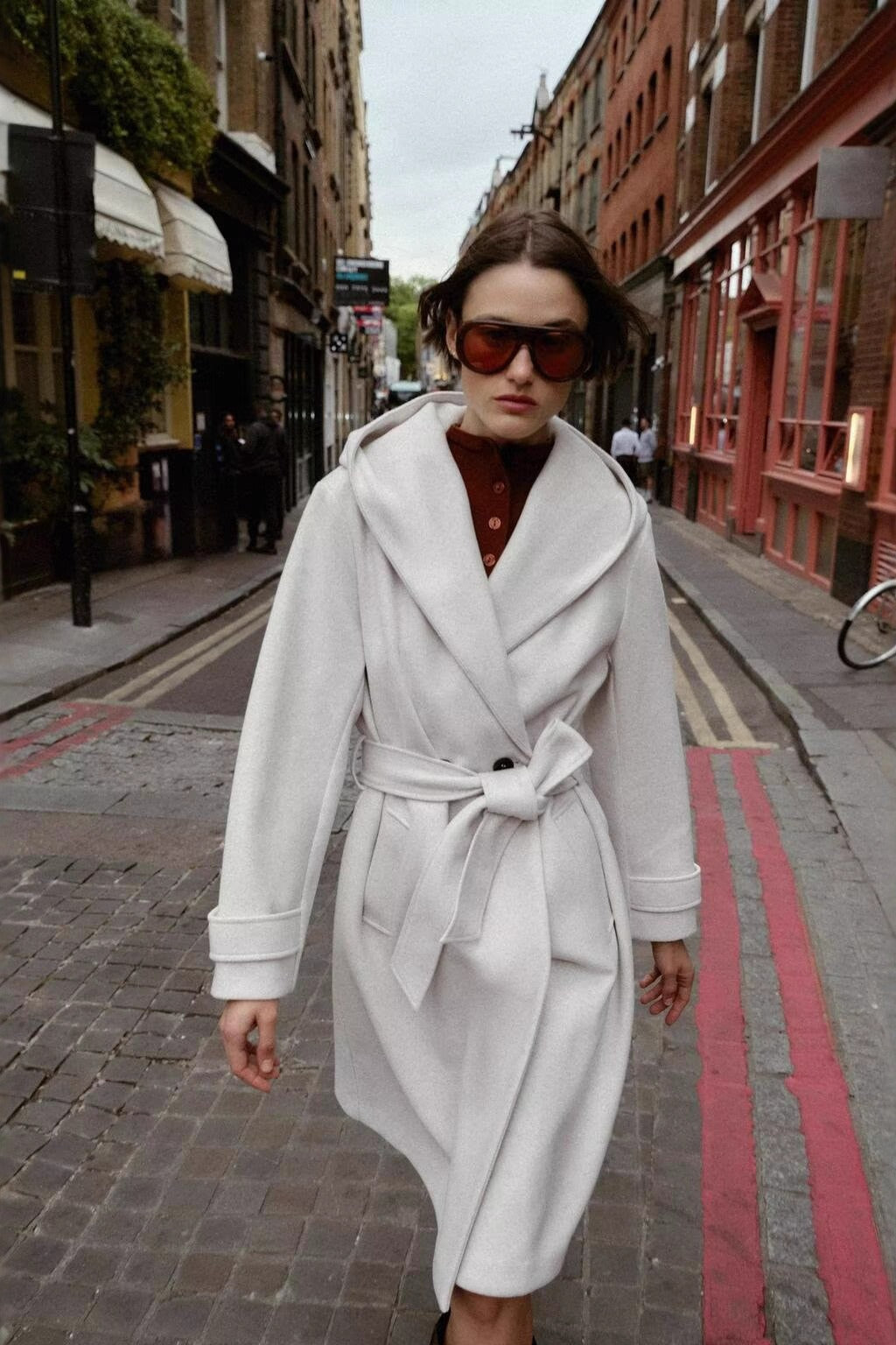 Soft Hooded Loose Fit Overcoat