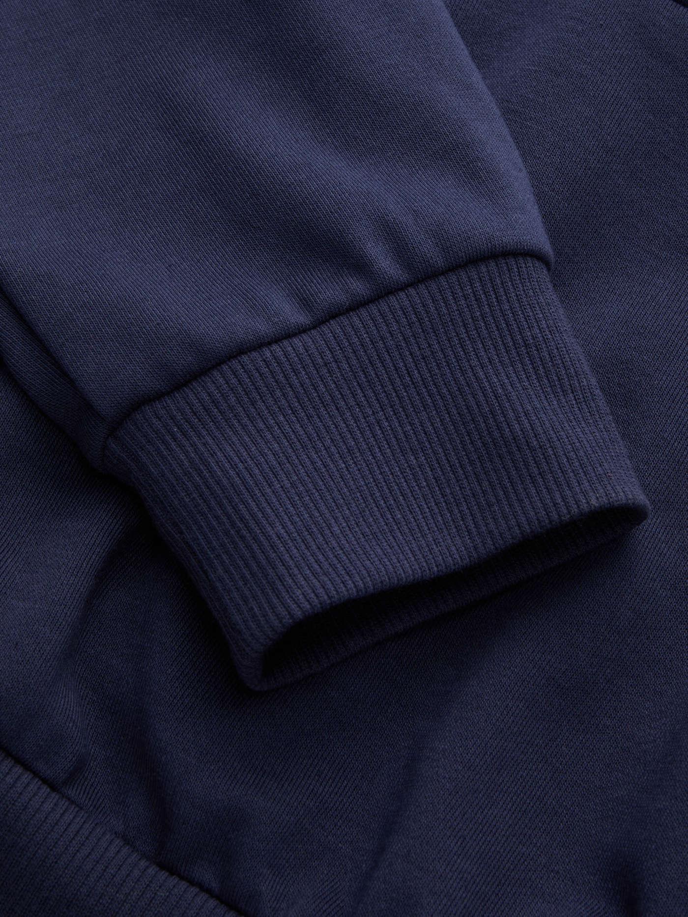 Terry Checks Collar Sweatshirt