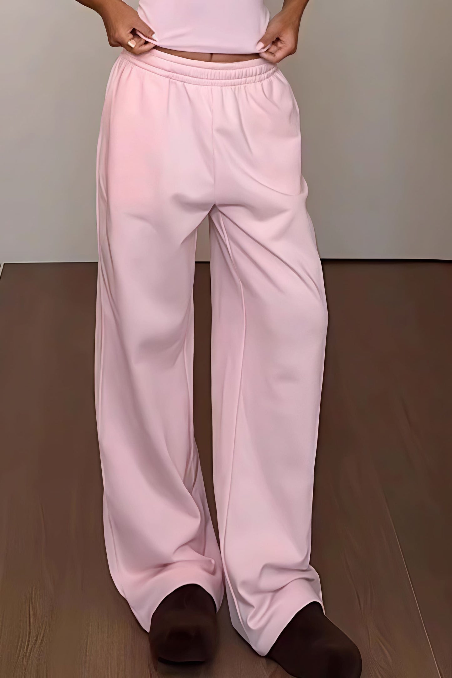 Retro Pink Relaxed Wide Leg Pants